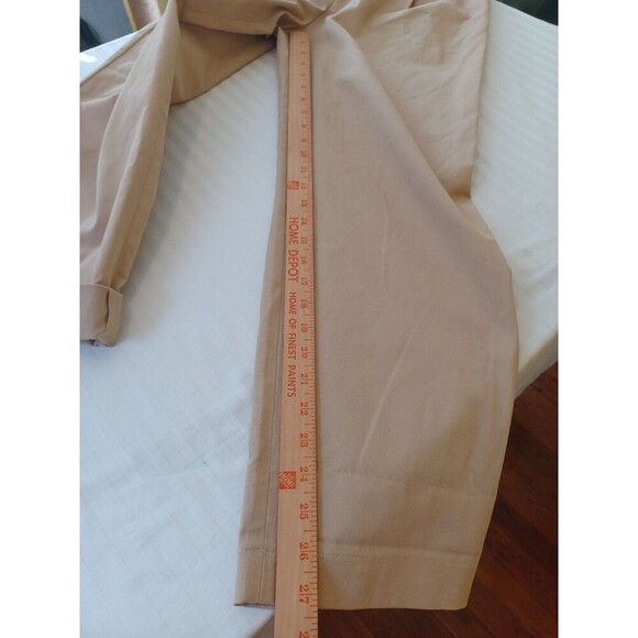 Anthropologie Exquise NWT high rise rolled hem pleated chino pants S minimalist - Picture 14 of 15